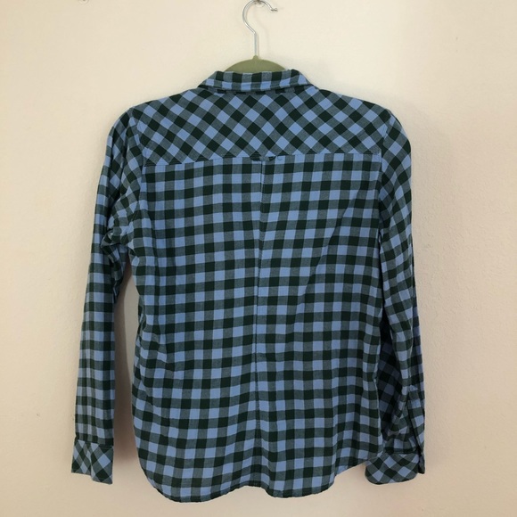 NWOT Uniqlo Blue Green Flannel Size L - Picture 2 of 6